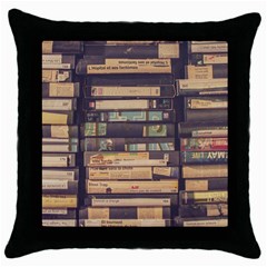 Books Antique Worn Spent Romance Antique Dealer Throw Pillow Case (black) by Ravend