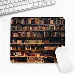 Books On Bookshelf Assorted Color Book Lot In Bookcase Library Large Mousepad by Ravend