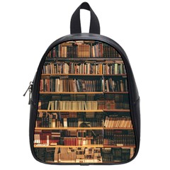 Books On Bookshelf Assorted Color Book Lot In Bookcase Library School Bag (small) by Ravend