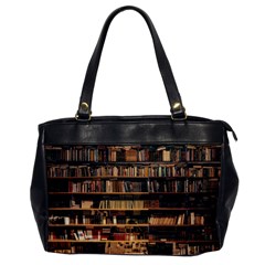 Books On Bookshelf Assorted Color Book Lot In Bookcase Library Oversize Office Handbag by Ravend