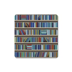 Bookshelf Square Magnet by Ravend