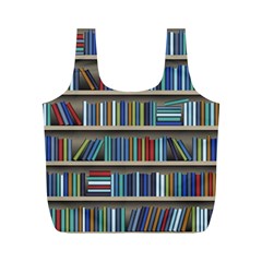 Bookshelf Full Print Recycle Bag (m) by Ravend