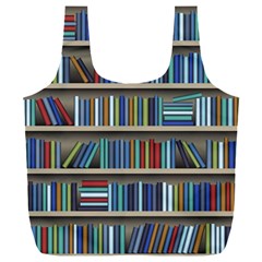 Bookshelf Full Print Recycle Bag (xxxl) by Ravend