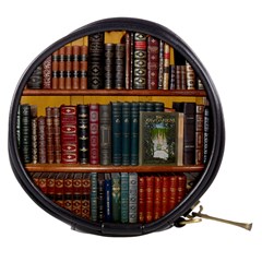 Books-library-bookshelf-bookshop Mini Makeup Bag