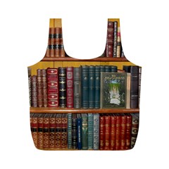 Books-library-bookshelf-bookshop Full Print Recycle Bag (m) by Ravend