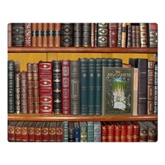 Books-library-bookshelf-bookshop Two Sides Premium Plush Fleece Blanket (large) by Ravend