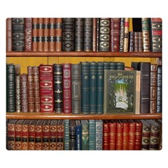 Books-library-bookshelf-bookshop Premium Plush Fleece Blanket (small) by Ravend