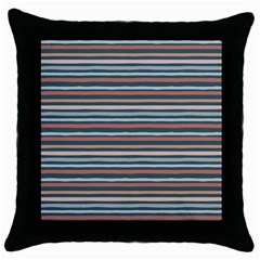 Stripes Throw Pillow Case (black) by zappwaits