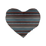 Stripes Standard 16  Premium Heart Shape Cushions Front