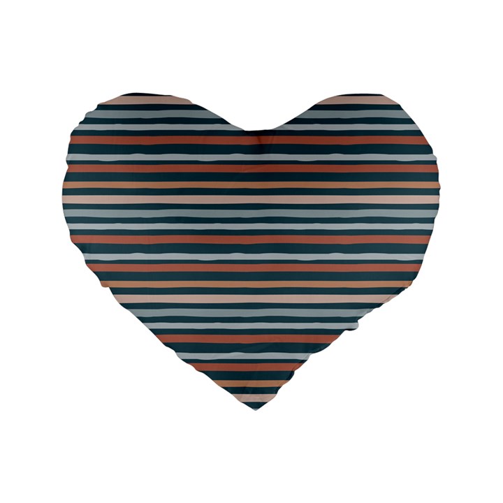 Stripes Standard 16  Premium Heart Shape Cushions