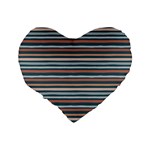 Stripes Standard 16  Premium Heart Shape Cushions Back