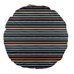 Stripes Large 18  Premium Flano Round Cushions by zappwaits