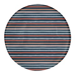 Stripes Round Glass Fridge Magnet (4 Pack) by zappwaits