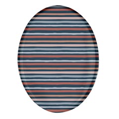 Stripes Oval Glass Fridge Magnet (4 pack)