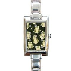 Frog Pattern Rectangle Italian Charm Watch by Valentinaart