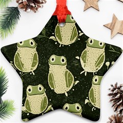 Frog Pattern Ornament (star) by Valentinaart