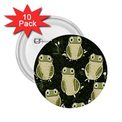 Frog Pattern 2 25  Buttons (10 Pack)  by Valentinaart