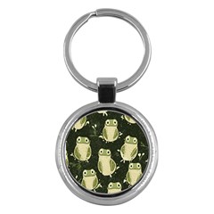 Frog Pattern Key Chain (round) by Valentinaart