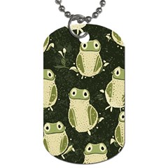 Frog Pattern Dog Tag (one Side) by Valentinaart