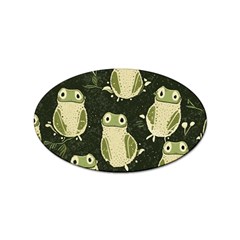 Frog Pattern Sticker Oval (100 Pack) by Valentinaart