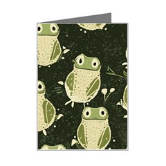 Frog Pattern Mini Greeting Card by Valentinaart