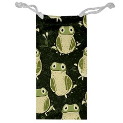 Frog Pattern Jewelry Bag by Valentinaart