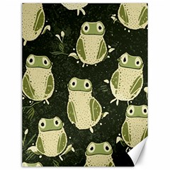 Frog Pattern Canvas 12  X 16  by Valentinaart