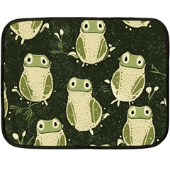 Frog Pattern Fleece Blanket (mini) by Valentinaart