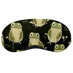 Frog Pattern Sleep Mask by Valentinaart