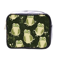 Frog Pattern Mini Toiletries Bag (one Side) by Valentinaart