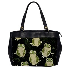 Frog Pattern Oversize Office Handbag by Valentinaart