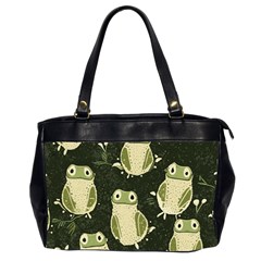 Frog Pattern Oversize Office Handbag (2 Sides) by Valentinaart