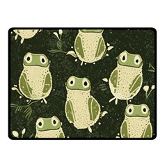 Frog Pattern Fleece Blanket (small) by Valentinaart