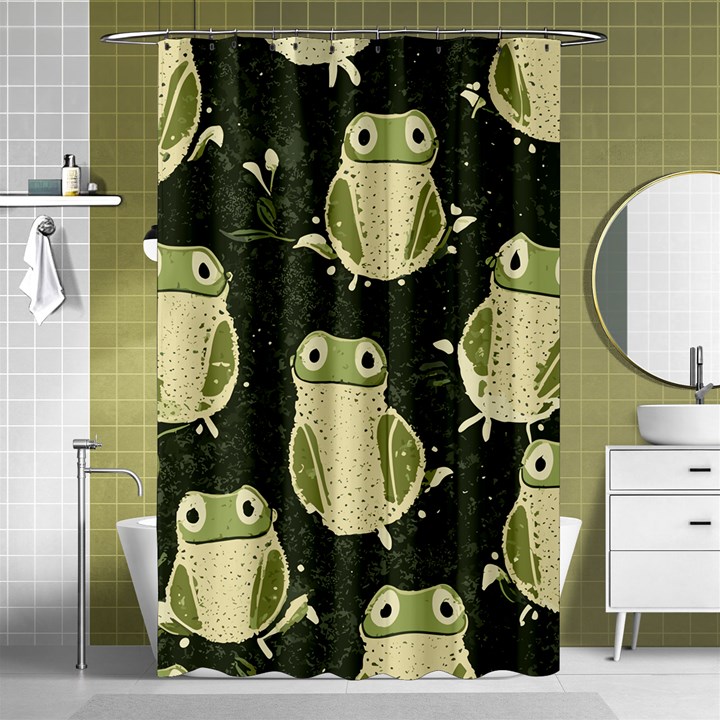 Frog pattern Shower Curtain 48  x 72  (Small) 