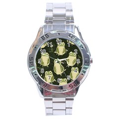 Frog Pattern Stainless Steel Analogue Watch by Valentinaart