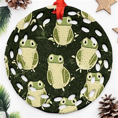 Frog Pattern Ornament (round Filigree)