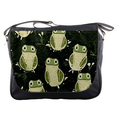 Frog Pattern Messenger Bag by Valentinaart