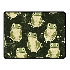 Frog Pattern Two Sides Fleece Blanket (small) by Valentinaart