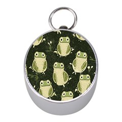 Frog Pattern Mini Silver Compasses by Valentinaart