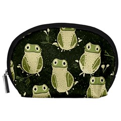 Frog Pattern Accessory Pouch (large) by Valentinaart