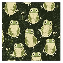 Frog Pattern Square Satin Scarf (36  X 36 ) by Valentinaart