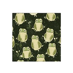 Frog Pattern Satin Bandana Scarf 22  X 22  by Valentinaart