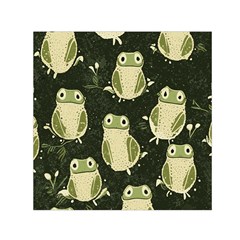 Frog Pattern Square Satin Scarf (30  X 30 ) by Valentinaart