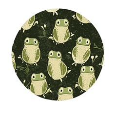 Frog Pattern Mini Round Pill Box by Valentinaart