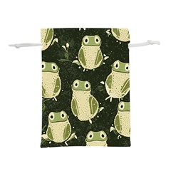 Frog Pattern Lightweight Drawstring Pouch (l) by Valentinaart