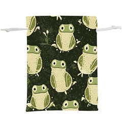 Frog Pattern Lightweight Drawstring Pouch (xl) by Valentinaart