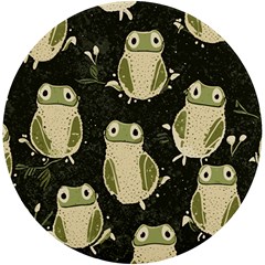 Frog Pattern Uv Print Round Tile Coaster by Valentinaart