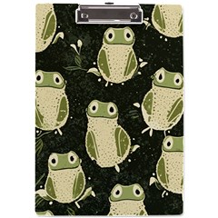 Frog Pattern A4 Acrylic Clipboard by Valentinaart