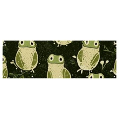 Frog Pattern Banner And Sign 12  X 4  by Valentinaart