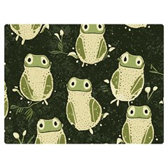 Frog Pattern Two Sides Premium Plush Fleece Blanket (extra Small) by Valentinaart